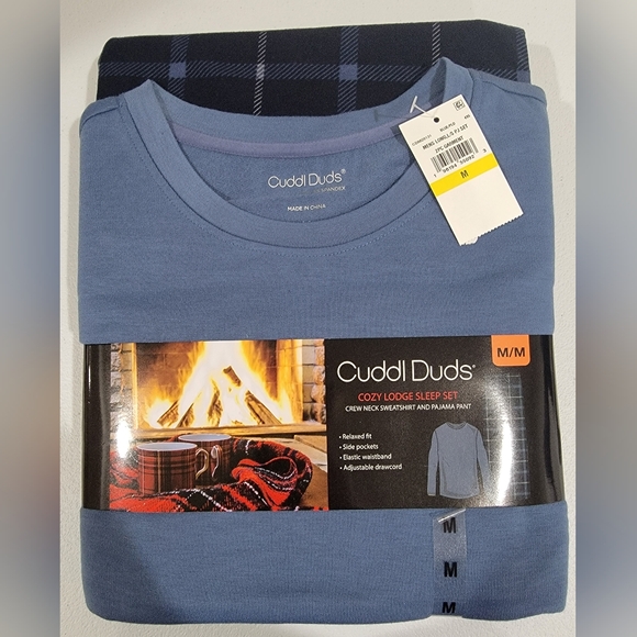 Cuddl Duds Men's 2-Piece Cozy lodge Pajama Set - Picture 2 of 4
